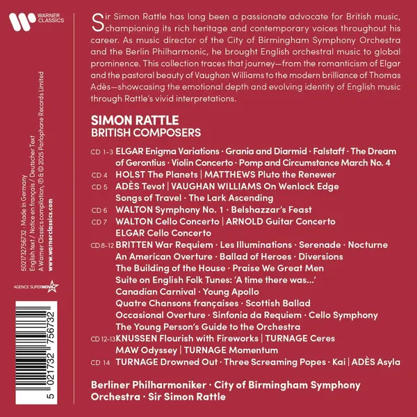 British Composers: Elgar, Holst, Vaughan Williams, Britten, Walton… | Simon Rattle