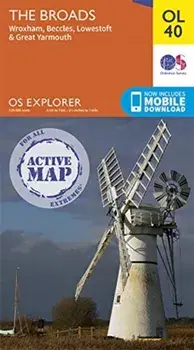 Broads. Wroxham, Beccles, Lowestoft & Great Yarmouth, Sheet Map/***
