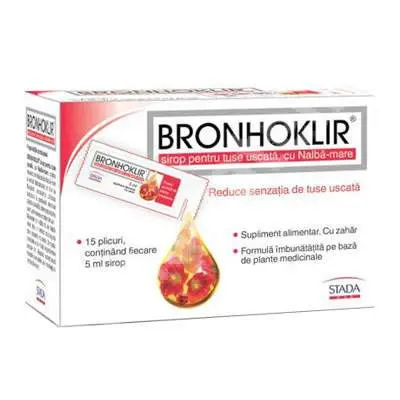 Bronhoklir pentru tuse uscata, 15 plicuri, Stada