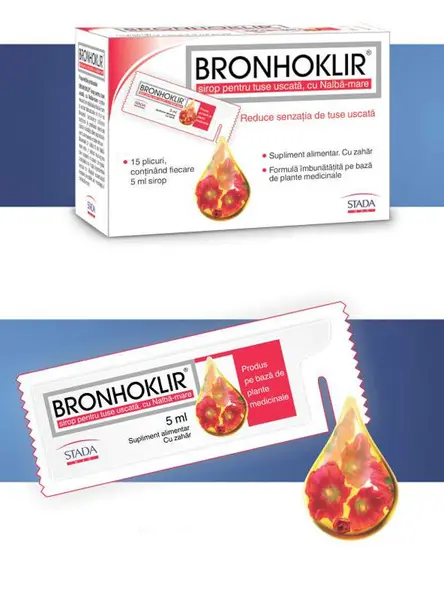 Bronhoklir Sirop pentru tuse uscata 5 ml x 15