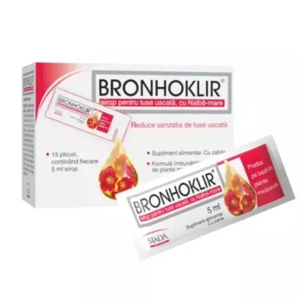 Bronhoklir sirop pentru tuse uscata, Stada | 15 plicuri