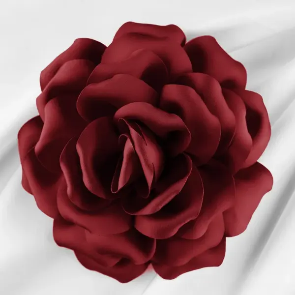 Brosa floare bordo cu diametru de 15 cm, cu clips pentru par
