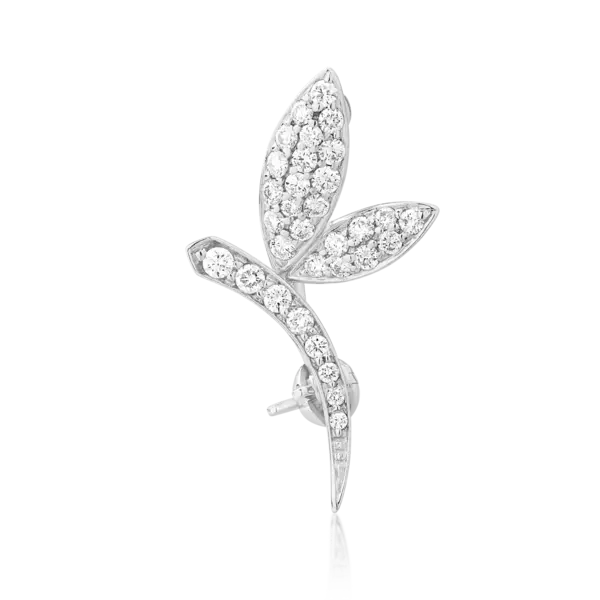 Brosa libelula din aur alb cu diamante de 0.26ct