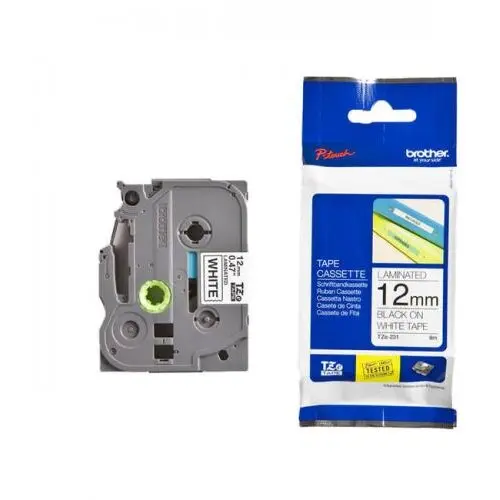 brother Banda termica Brother TZE231S2, Laminata Negru-Alb, 4m