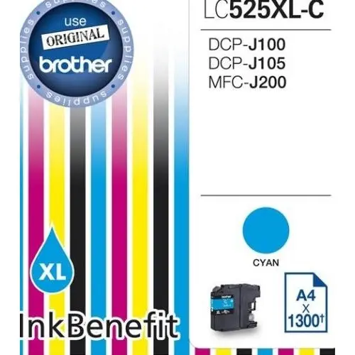 brother Cartus Brother LC525XLC DCPJ100 DCPJ105 MFCJ200 1300 pag