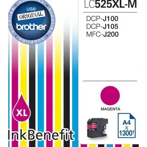 brother Cartus Brother LC525XLM DCPJ100 DCPJ105 MFCJ200 1300 pag