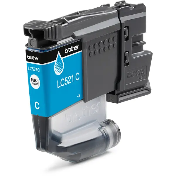 brother Cartus cerneala Brother LC521C, Cerneala, Cyan, 500 pagini, Original, pentru imprimante Brother