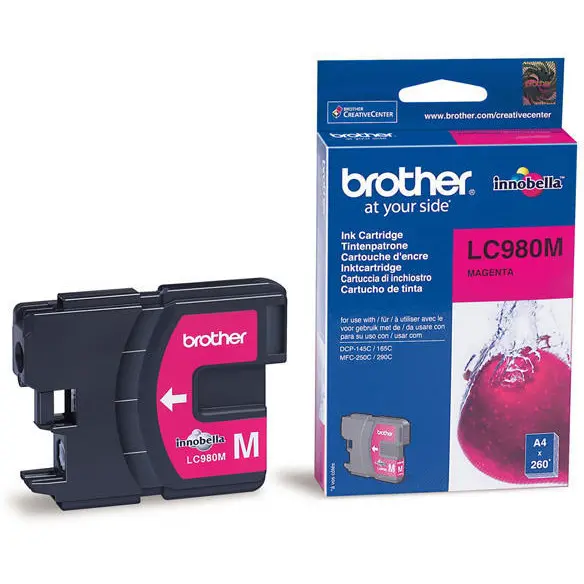 brother Cerneala Brother LC980M magenta | 260pgs | DCP145C/ DCP165C/ MFC250C/MFC290C