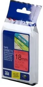 Brother Etichete TZE441 18mm (negru/rosu)