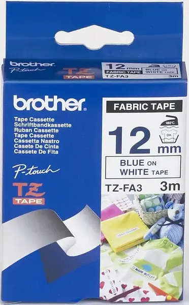 Brother Etichete TZFA3 12mm (albastru/alb)