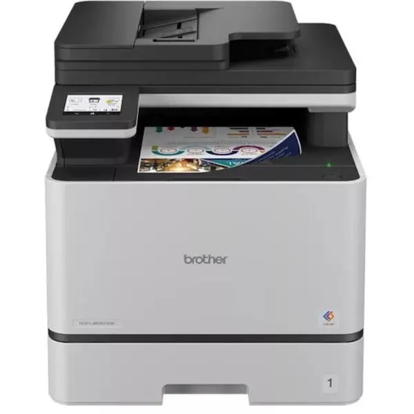 brother Imprimanta Multifunctionala Laser Color, Brother DCP-L8630CDW, A4, Viteza de Printare 31ppm, WiFi, Duplex, ADF, Gri deschis