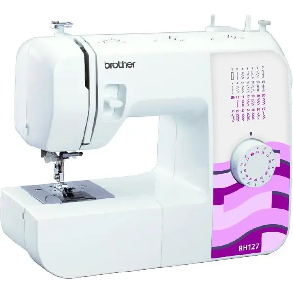 brother Masina de cusut electromecanica Brother RH127, 27 Cusaturi, 850 Imp/min, iluminare LED, Alb
