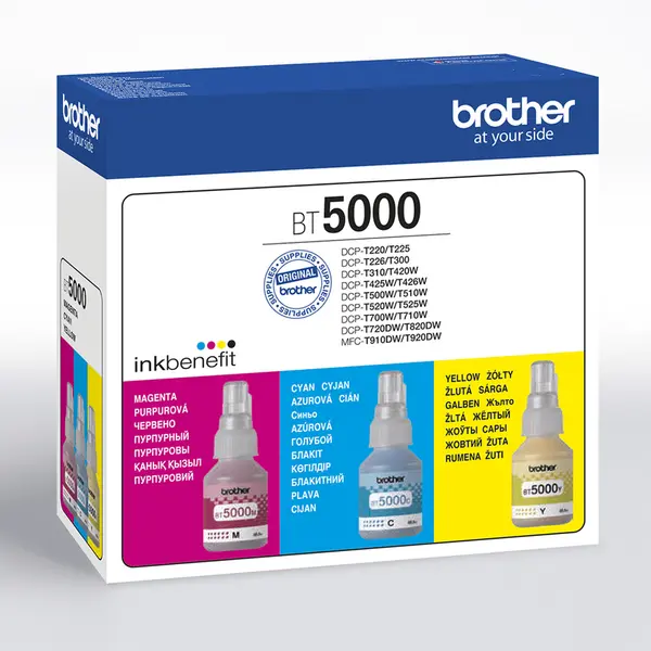 brother Set cartus cerneala, Brother, 3 culori, Galben/Roz/Albastru