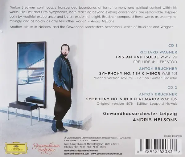 Bruckner: Symphonies Nos. 1 & 5 / Wagner: Tristan Und Isolde: Prelude & Liebestod | Gewandhausorchester, Andris Nelsons