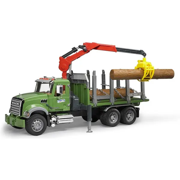 BRUDER Camion forestier Mack cu macara, Bruder 02824