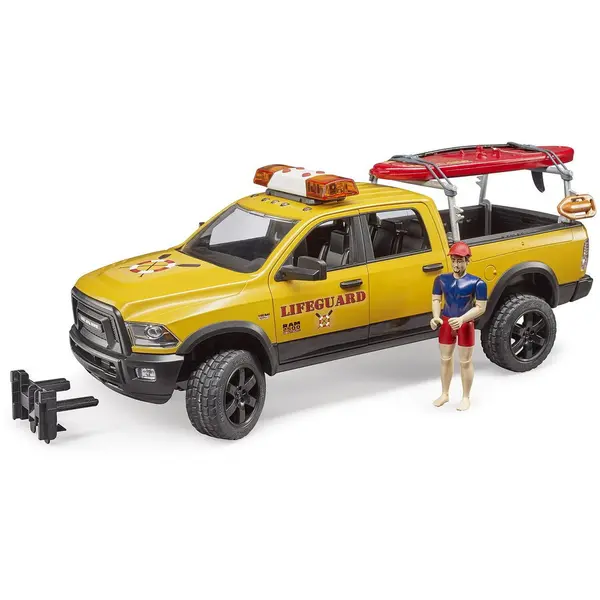 BRUDER Masina de salvamari RAM 2500, cu figurina si accesorii, Bruder 02506