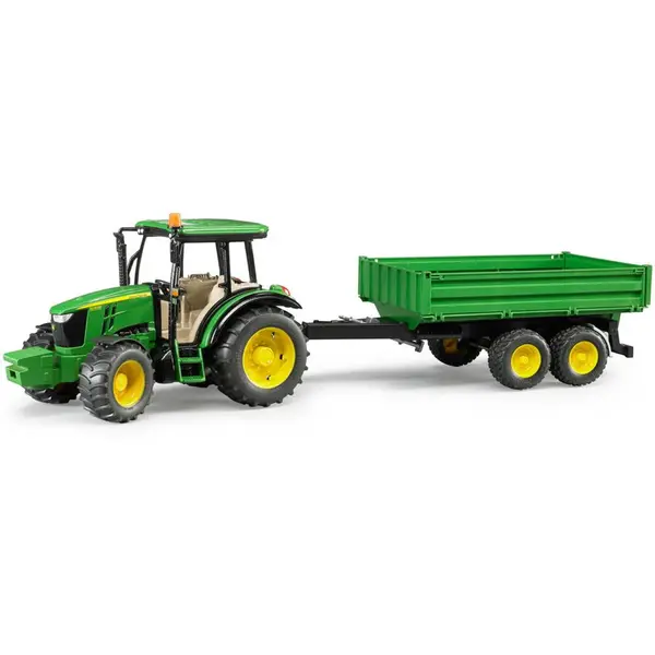 BRUDER Tractor John Deere 5115M cu remorca, Bruder 02108