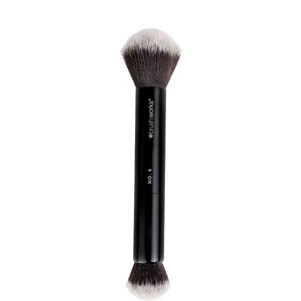 Brushworks No. 6 Double Ended Powder and Buff Brush