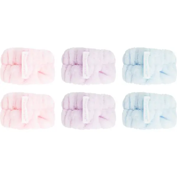 Brushworks Pastel Microfibre Wrist Wash Bands brățară absorbantă pentru spălarea feței 6 buc