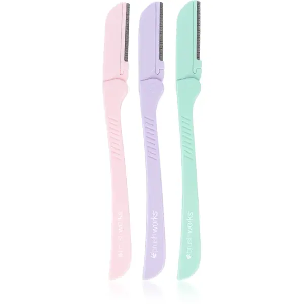 Brushworks Precision Eyebrow Razor Pastel brici pentru sprâncene