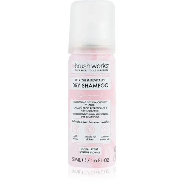 Brushworks Refresh & Revitalise sampon uscat cu parfum floral delicat 50 ml