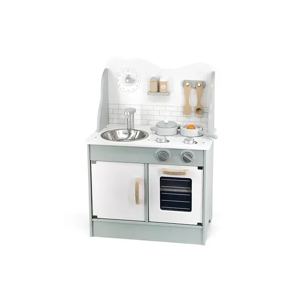 Bucatarie copii PolarB Viga, lemn, 6 accesorii, verde KID440489, la doar 455,00 lei