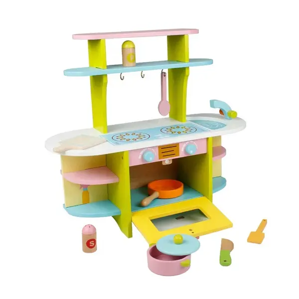 Bucatarie Montessori din lemn 48 42 cm - joc de rol pentru copii 3 ani+