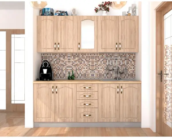 Bucatarie Zebra cu Front MDF Sonoma Moderna