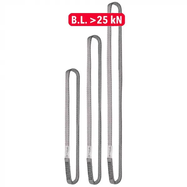 Bucla de ancorare din chinga alb-negru, Vertiqual VANGUARD 120 cm, ALB-NEGRU