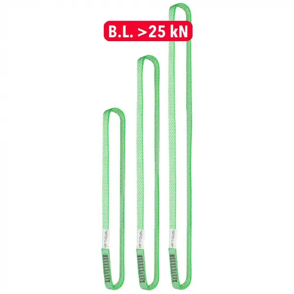 Bucla de ancorare din chinga verde, Vertiqual VANGUARD 160 cm, VERDE