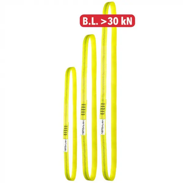 Bucla de ancorare galbena L 60-200 cm, l 26 mm, Vertiqual LISKO 160 cm, GALBEN