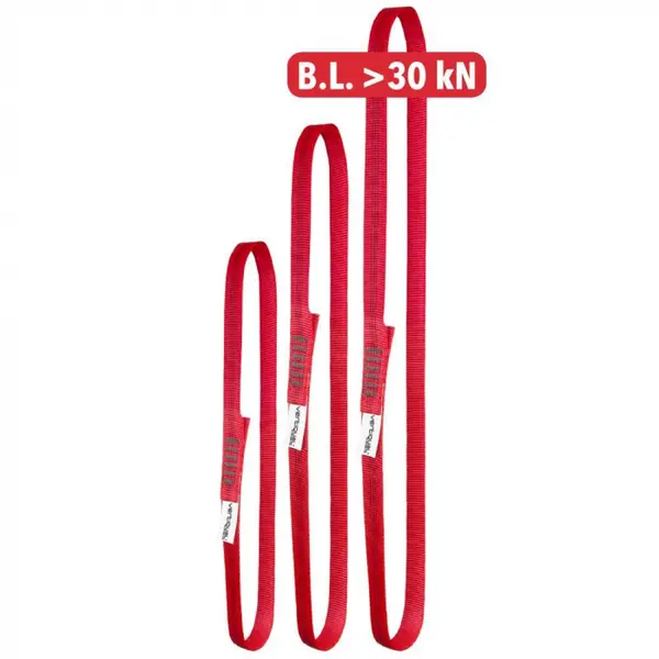 Bucla de ancorare rosie L 60-200 cm, culoarea rosu, l 26 mm, Vertiqual LISKO 160 cm, Roșu