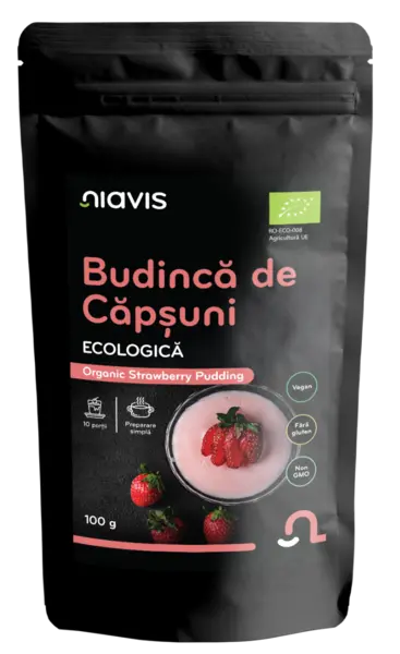 Budinca de capsune fara gluten, 100g, Niavis