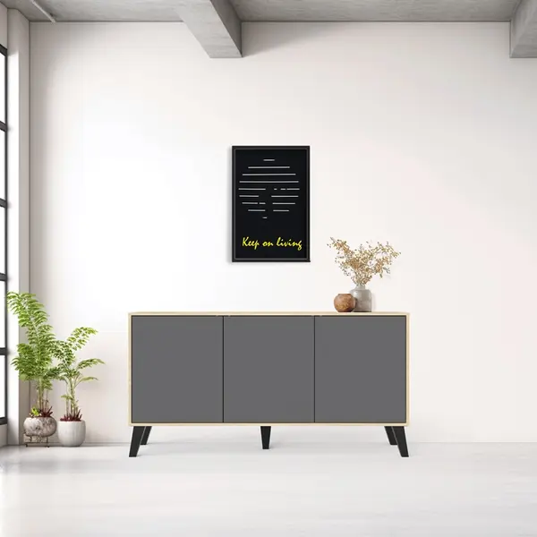 Bufet, Billie, Antracit, 40x149x77 cm