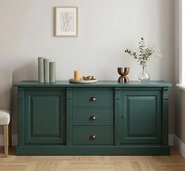 Bufet cu 2 usi, 3 sertare, BAS, Colectia Directoire cu finisaj Midnight Slate
