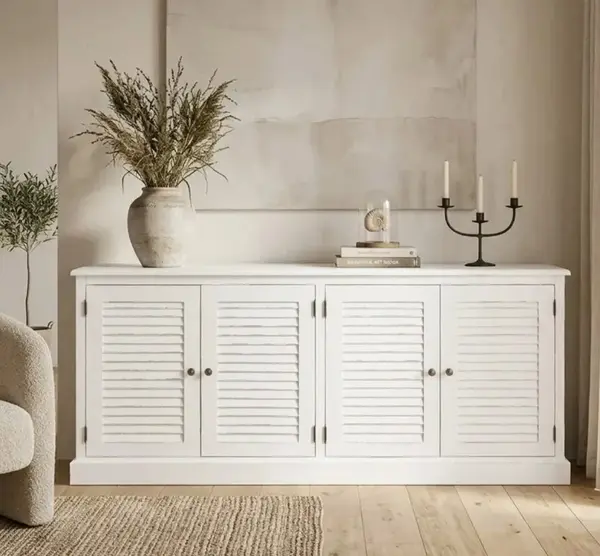Bufet cu 4 usi, Colectia Shutter cu finisaj White