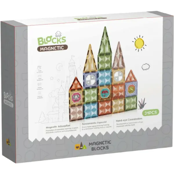 Bufnitel Joc magnetic Diamond - 31 piese (7.5 cm)