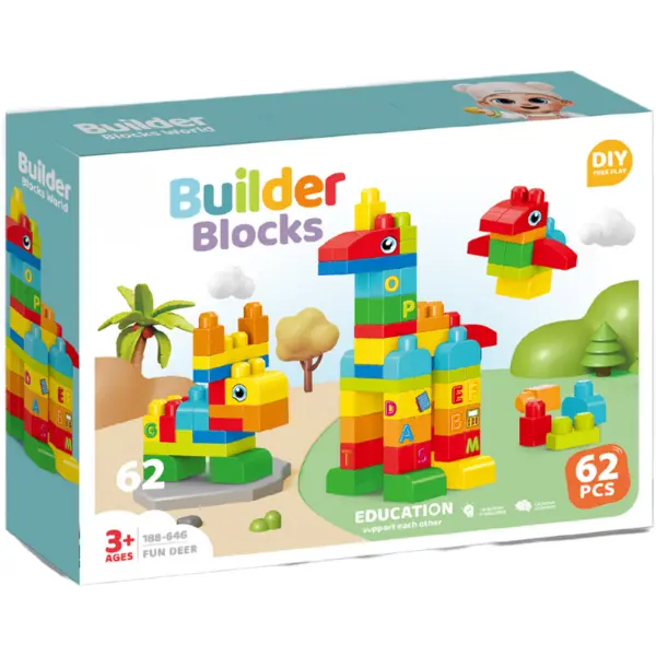Bufnitel Set de constructie STEAM - Animalute (62 piese)
