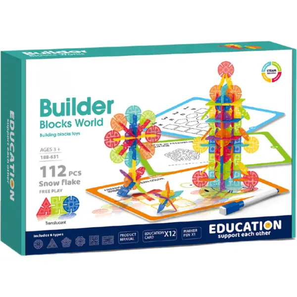 Bufnitel Set de constructie STEAM - Fulgi de zapada (112 piese)