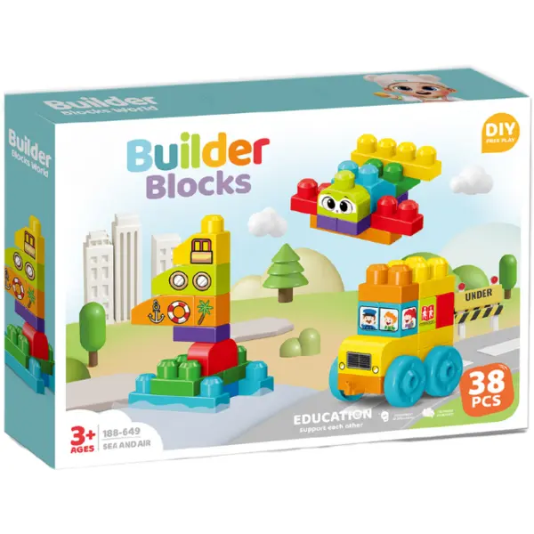 Bufnitel Set de constructie STEAM - Vehicule (38 piese)