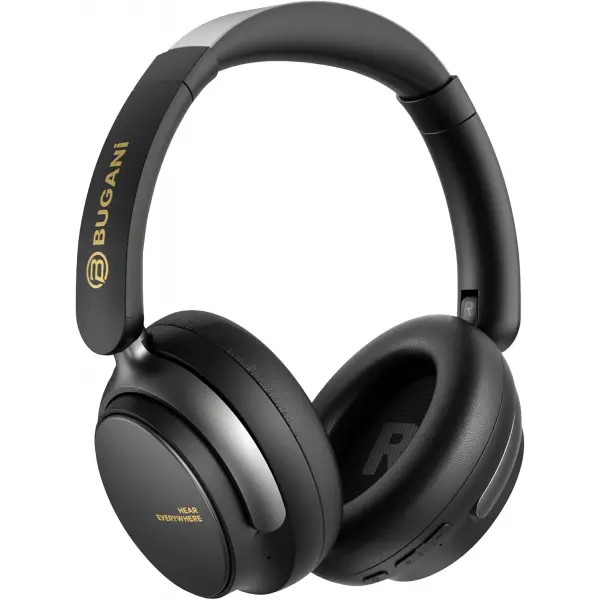 Bugani Casti Handsfree Bluetooth Bugani Space BH01, MultiPoint, A2DP, ANC, Negru