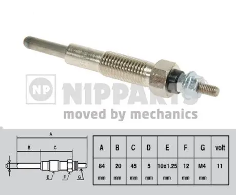 Bujie incandescenta NIPPARTS J5715008