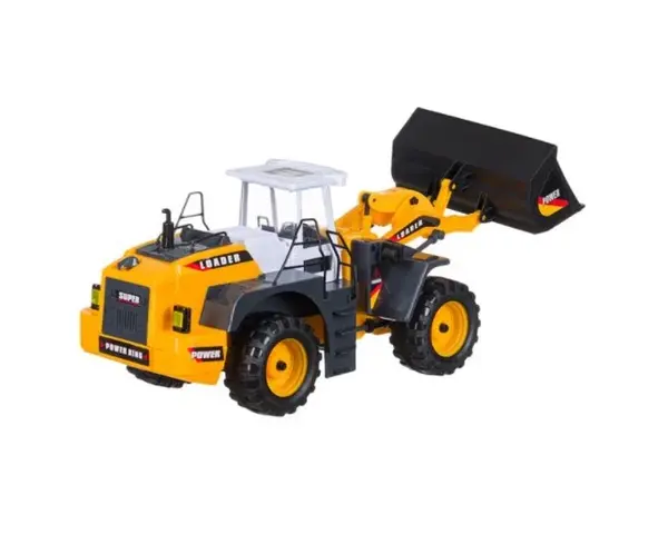 Buldozer pentru copii, cu sunet si lumini, Galben