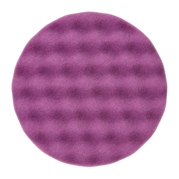 Burete abraziv lustruire, sponge, varf: ondulat, diametru: 150 mm, culoare: violet, velcro, 2 buc