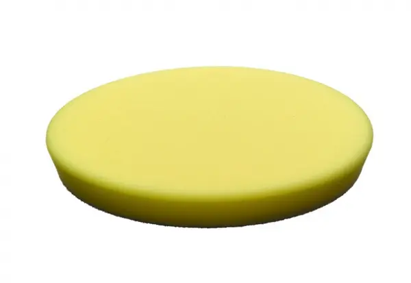 Burete abraziv lustruire SPONGE YELLOW FINE 160 20 MM - 2 PC, tip: mediu-tare, diametru: 150 160 mm, grosime: 20 mm, culoare: galben, suporturi de montare: carlig si bucla, 2 buc
