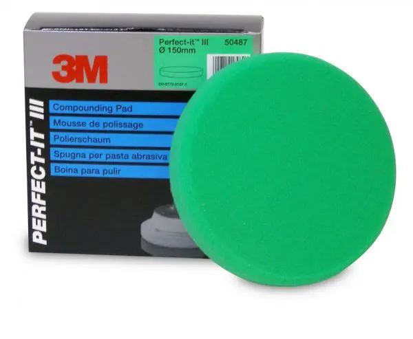 Burete polish verde abraziv 3M Compounding Pad 150mm