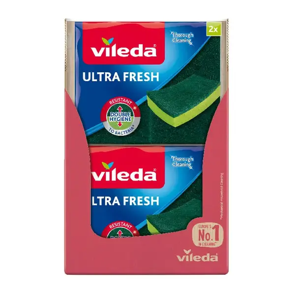 Burete vase abraziv 2 buc Vileda Ultrafresh Burete vase abraziv 2 buc Vileda Ultrafresh