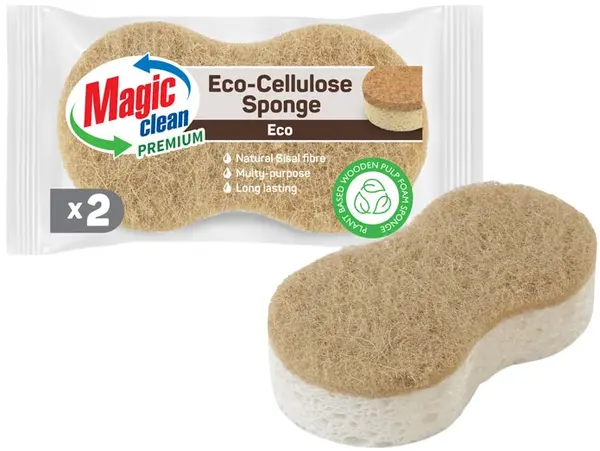 Bureți de bucătărie pentru curățare universală Magic Clean - Premium, Eco, 2 buc.