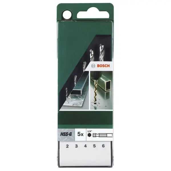 Burghiu pentru metal, Bosch 2609255127, 2 - 6 mm, set 5 bucati