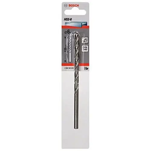 Burghiu pentru metal Bosch HSS-G, 6 x 91 x 139 mm